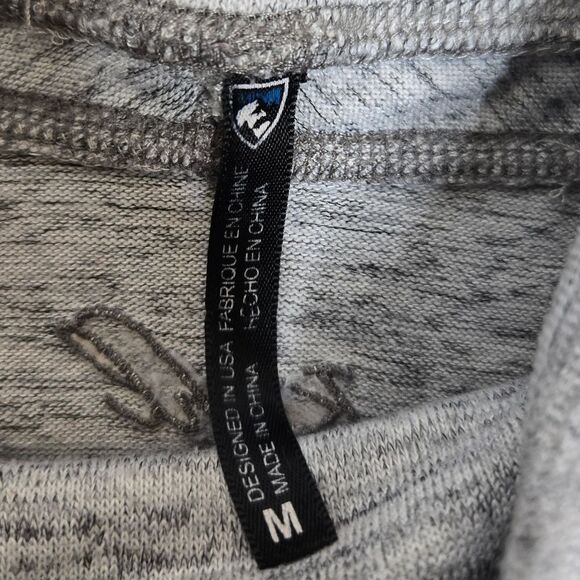 KUHL gray cowl neck Lea pullover sweatshirt‎ sweater with thumb holes M - Picture 5 of 13